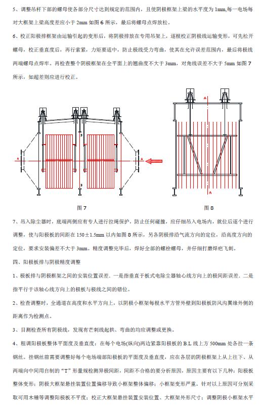 淺談濕式電除塵器陰陽極系統(tǒng)安裝與調整